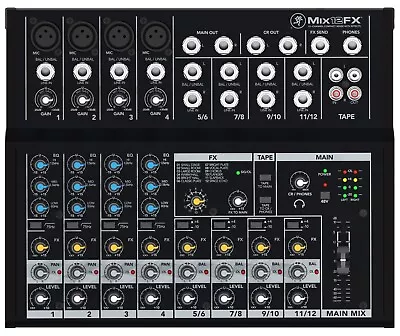 Mackie Mix12 Mixer - 12-Channel Compact Mixer With Onboard Effects • £149