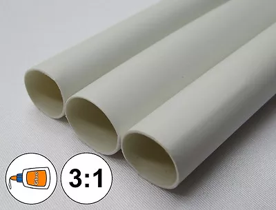 (1 FOOT) 3/4  White Heat Shrink Tube 3:1 Dual Wall Adhesive Glue Marine/to 0.75  • $3.75