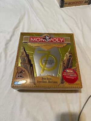 Monopoly 70th Anniv. Edition Metal Tin Board Game  • $29