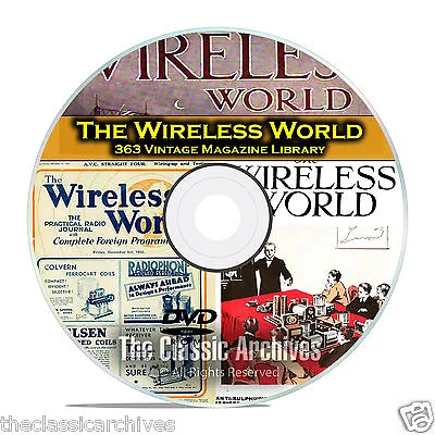 The Wireless World 363 Vintage Old Time Radio Magazine Collection PDF DVD B86 • £6.32