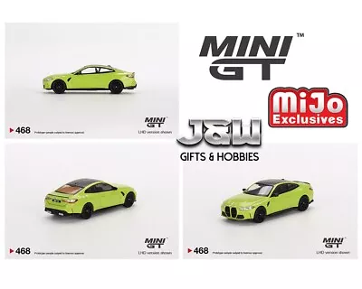 Mini GT BMW M4 Competition G82 Yellow MGT00468 1/64 • $8.99