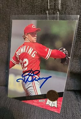 Tom Browning Autograph Signed 1993 Leaf Cincinnati Reds Mr. Perfect • $12.99