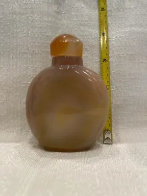 Hand Carved Agate Snuff Bottle Natural Color ( Floater) # 25 • $125
