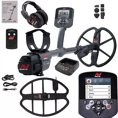 Minelab CTX 3030 Waterproof Metal Detector With 17  DD Elliptical Smart Coil • $1999