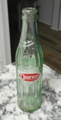 $14.99 • Buy Vintage Cheerwine Red Label 8 Oz Green Tint Bottle 
