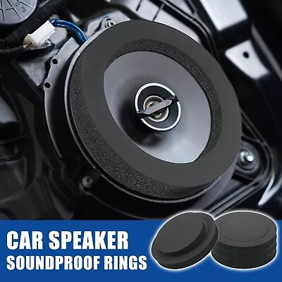 £11.99 • Buy 4x Black 6.5  Foam Rings Car Door Speaker Insulation Ring Woofer Foam