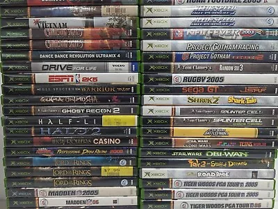 Original Microsoft Xbox Cheap Affordable Games A-Z Complete Resurfaced Tested • $16.73
