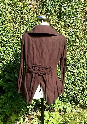 Stunning Ischiko Boiled Wool Brown Tail Jacket 38 Fits UK12 • £65