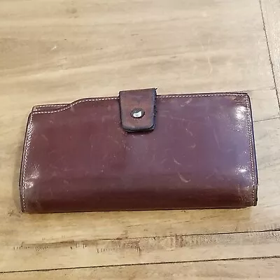 Vintage Vera Pelle Womens Wallet Snap Zip Card Holder Brown • $17.05