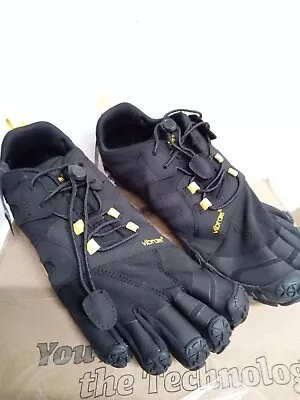 Vibram V-Trail 2.0 Black Yellow Hiking Shoe Womens Size 41 EU 9-9.5 US #A3 • $115