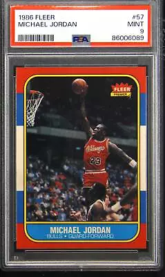 1986 Fleer #57 Michael Jordan Rookie RC PSA 9 • $16250