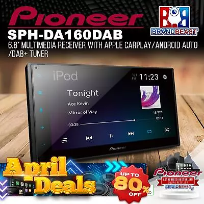 Pioneer SPH-DA160DAB 6.8  Multimedia Receiver W/ Apple CarPlay/Android Auto/DAB+ • $572.27