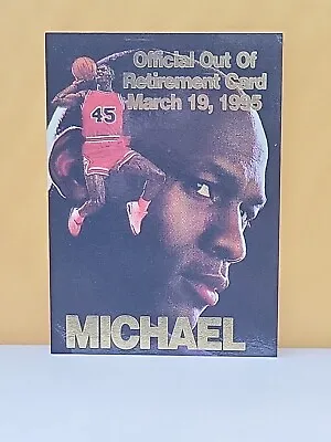 Michael Jordan Official Out Of Retirement Card March 19 1995 !!RARE!! • $50