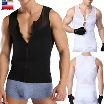 Camisa Para Hombre Faja Colombiana Corrector Postura Waist Corset Shaper For Men • $14.79