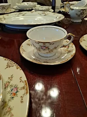 Service For 8 Marie Hand Painted Fine China By Meito Japan W/Serving Pieces • $279.99