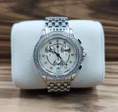 Michele Belmore Chronograph Diamond Stainless Steel Ladies Watch. • $649.95