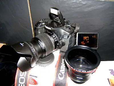 Canon EOS 60D 18.0MP Digital SLR Camera+ With THREE LENSES • £325