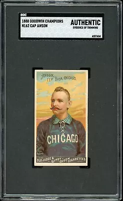 1888 Goodwin Champions Baseball N162 Cap Anson SGC A • $15000