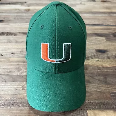 NIKE University Miami HURRICANES Hat Cap OSFM Stretch Fit • $13.99