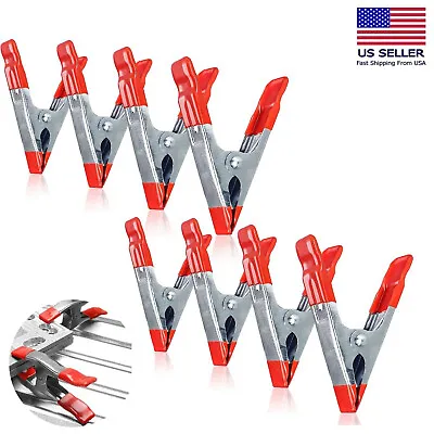 Heavy Duty Lots 2 /4  Inch Red Metal Spring Clamps Clips With PVC Coated Tips • $5.66