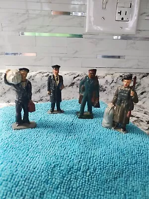 Vintage Lead Metal Painted O (?) Scale Model Train People Military Men • $9.95