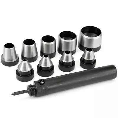 STARK 10pc Heavy Duty Hollow Punch Kit Set W/Case Gasket Leather Rubber Holes • $22.99