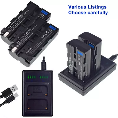 Battery  /USB Charger FOR Sony NP-F330 NP-F550 NP-F570 BC-VM10 LED MOUNT V-MOUNT • $10.22