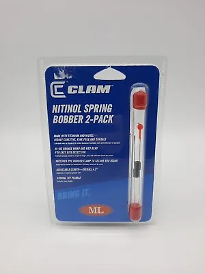 2 Pack New Clam Nitinol Spring Bobbers ML Rod 0400 • $14.99