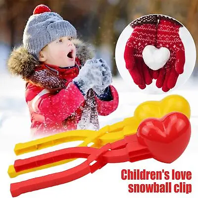 $10.80 • Buy 2pcs Snowball Maker Fun Love Heart Shaped Snow Toys With Handle For Kids Outdoor