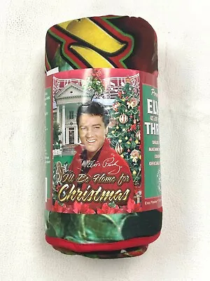 Elvis I'll Be Home For Christmas Throw Blanket 42 X 59  Flecce  -KR459 • $30.83