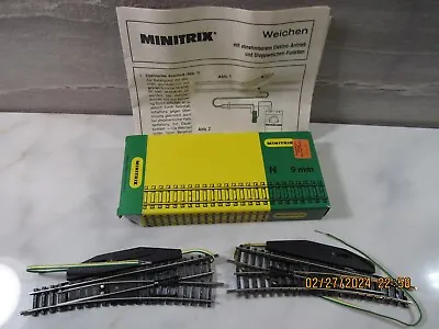 NIB Right / Left Set Minitrix 4942 N Scale Model Train Railroad Turnout Switches • $19.95