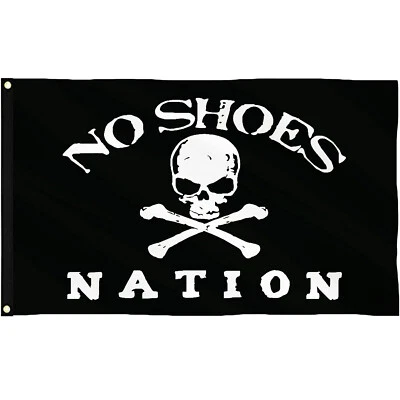 $9.86 • Buy No Shoes Nation Flag Pirate Boat Flags 12x18in Banner Wall Decor For Boat Motor