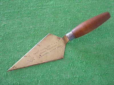 Vintage Masonic Brass Trowel Lodge #591 Herman Alexander Worshipful Master 1966 • $16.99