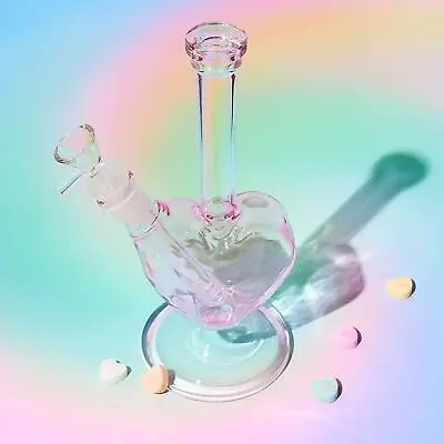 8 inch Glass Bong Hookah Water Pipe Smoking Beaker Bubbler Shisha Bongs  +Bowl