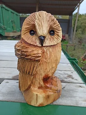 £50 • Buy Chainsaw Carving Sussex Elm Wood Owl  Great Gift Garden Decoration Sculptures 
