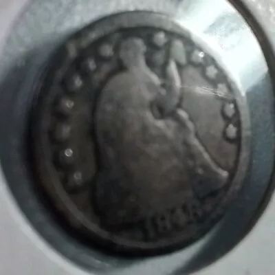 1848 SEATED LIBERTY HALF DIME ~ MEDIUM DATE H10c COIN ~ FREE SHIPPING • $35