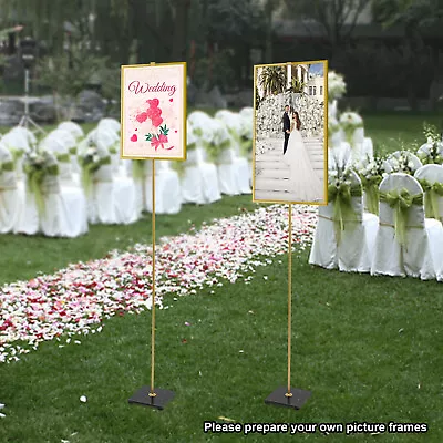 Wedding Easel Stand Floor Mount Display Lightweight Metal For Poster 20x20x160cm • $28.50