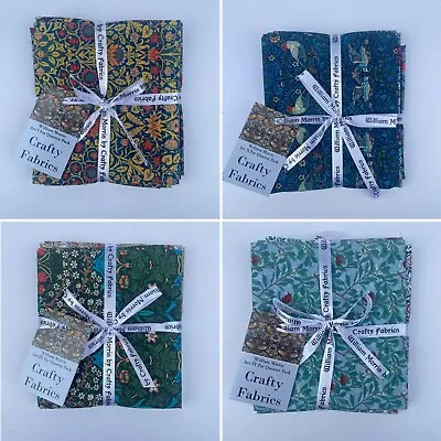 William Morris 4 Pack Fat Quarter Bundle FQ Premium Percale 100% Cotton Packs • £10.95