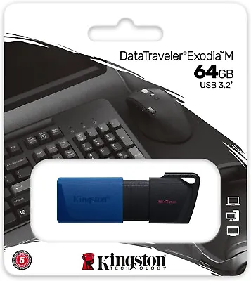 Kingston 64GB DataTraveler USB 3.0 Exodia M USB Flash Drive  Memory Pen Stick • $12.98