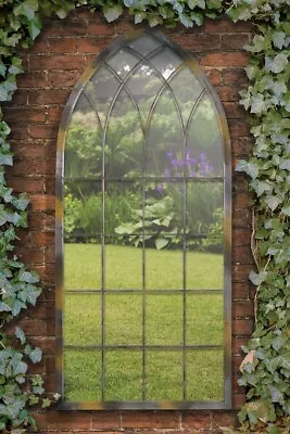 Extra Large Garden Wall Mirror Arch Outdoor Vintage 5ft3 X 2ft4 161cm X 72cm • £236.89