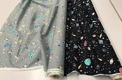 Outer Space Prints Cotton Poplin Fabrics :  110cm Wide: Price Per 1/2 Mt  • $4.75