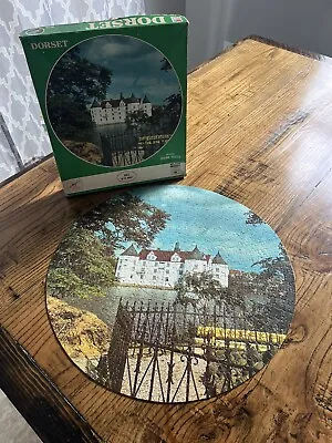 Vintage MILTON BRADLEY DORSET ROUND PUZZLE- 5. GlucksburgCastleGermany-COMPLETE • $12.90