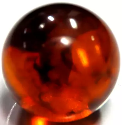 Big Beautiful 7/8  Transparent Amber Bakelite Ball Button • $5.50