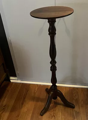 Vintage Wood Plant Or Ashtray Stand  36” TALL  X  11  TOP • $79