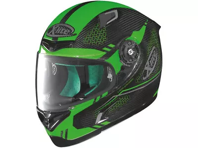 X-Lite Integral Helmet X-802RR Ultra Carbon Shiny Mesh Grün-carbon Motorradh • $486.49