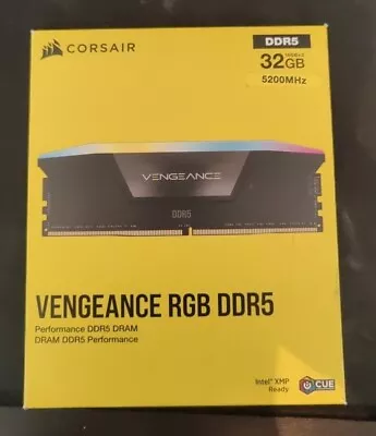 CORSAIR VENGEANCE RGB 32GB (2x16GB) PC5-41600 DDR5-5200 DIMM Memory Kit -... • £81.95