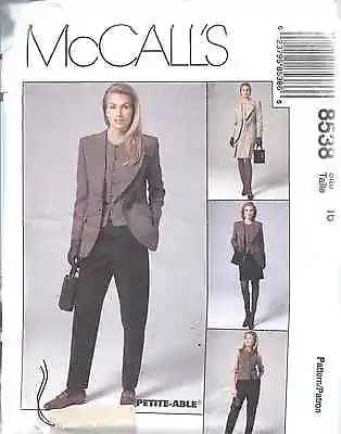 8538 UNCUT Vintage McCalls SEWING Pattern Jones NY Jacket Vest Pants Skirt OOP  • $4.89