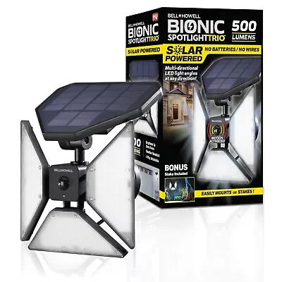 Bell + Howell Bionic Spotlight Trio Solar Powered Automatic Motion Sensor Lights • $29.99