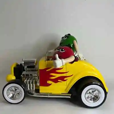 M&M Mars Candy Dispenser Yellow Hot Rod Rebel Without A Clue • $65