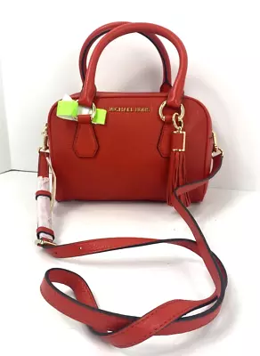 New Michael Kors Bag Bedford Satchel Small Sienna Red Leather Zip $398 B2S • $109.99